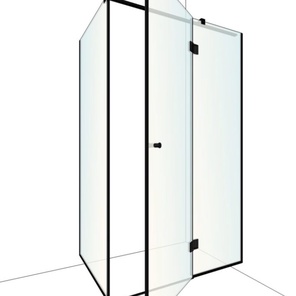 Душевое ограждение угловое, распашная дверь