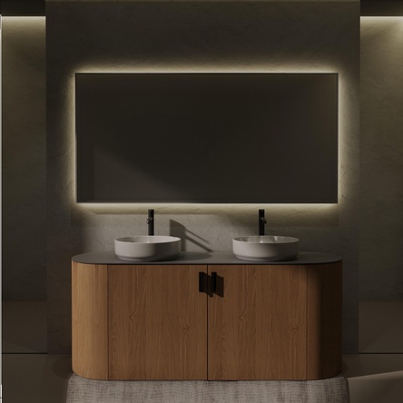 Мебель из натурального шпона для ванных комнат