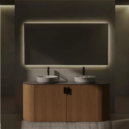 Мебель из натурального шпона для ванных комнат