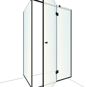 Душевое ограждение угловое, распашная дверь